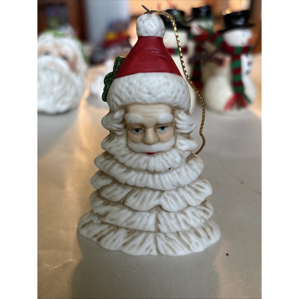 Vtg Santa Christmas Tree Star Ceramic HOL 1991‎ Moses Ornaments Decorations
